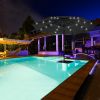 9Ft 3-Tiers 24LEDS Patio Umbrella Black
