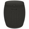4-in-1 Patio Storage Box Black Polypropylene