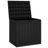 Patio Storage Box Black 21.9"x16.9"x20.9" Polypropylene