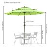 10Ft 3-Tiers Patio Umbrella Fruit Green