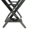 Casual Home Director's Chair, Black Frame/Black Canvas,Suitable for adults, foldable style, 2pcs/set populus