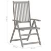 Patio Reclining Chairs 2 pcs with Cushions Solid Acacia Wood