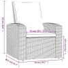 Patio Reclining Chair with Cushions Light Brown Poly Rattan