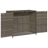 Patio Storage Cabinet Gray 32.7"x17.7"x29.9" Poly Rattan
