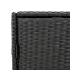 Patio Storage Cabinet Black 32.7"x17.7"x29.9" Poly Rattan