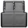 Patio Storage Box 37.8"x20.9"x22.4" 60.8 gal Dark Gray and Black