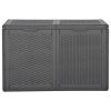 Patio Storage Box 47.6 gal Black PP Rattan