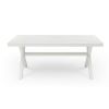 70.87inch Rectangular Dining Table with X-shape Aluminum Table Leg/Metal Base, White