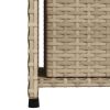 Patio Storage Cabinet Beige 19.7"x21.7"x45.3" Poly Rattan