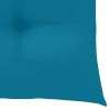 Patio Chairs with Light Blue Cushions 6 pcs Solid Teak Wood