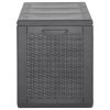 Patio Storage Box 71.3 gal Black PP Rattan