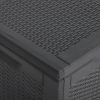 Patio Storage Box 71.3 gal Black PP Rattan