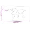 Patio Wall Decoration 41.3"x21.7" Corten Steel World Map Design