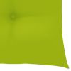 Patio Chairs with Bright Green Cushions 2 pcs Solid Teak Wood