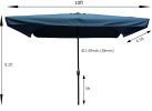 10 x 6.5ft Patio Umbrella Outdoor Waterproof Umbrella with Crank and Push Button Tilt for Garden Backyard Pool Swimming Pool Market RT
