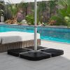 Outsunny Outdoor Universal Cross Brace Stand for Small Offset Umbrella or Large Market Umbrella, Cross Umbrella Base for Patio Umbrella, White