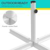 Outsunny Outdoor Universal Cross Brace Stand for Small Offset Umbrella or Large Market Umbrella, Cross Umbrella Base for Patio Umbrella, White