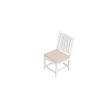 HDPE Dining Chair, White, With Cushion, No Armrest, Set for Playroom, Nursery, Backyard,chair Set of 2