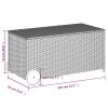 Garden Storage Box with Wheels Gray 50.2 Gal Poly Rattan