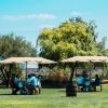15x9ft Large Double-Sided Rectangular Outdoor Steel Twin Patio Market Umbrella w/Crank- tan YK