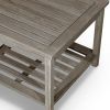 Longs Peak Eucalyptus 2-Shelf Side Table, Light Grey