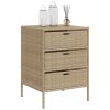 Patio Storage Cabinet Beige 21.7"x23.2"x31.5" Poly Rattan