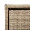 Patio Storage Cabinet Beige 21.7"x23.2"x31.5" Poly Rattan