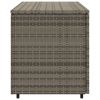 Patio Storage Cabinet Gray 43.3"x21.7"x23.8" Poly Rattan