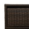 Patio Storage Cabinet Brown 21.7"x23.2"x31.5" Poly Rattan