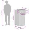 Patio Storage Cabinet Black 21.7"x21.7"x43.7" Poly Rattan