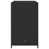 Patio Storage Cabinet Black 32.7"x17.7"x29.9" Poly Rattan