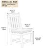HDPE Dining Chair, White, With Cushion, No Armrest, Set for Playroom, Nursery, Backyard,chair Set of 2