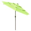 10Ft 3-Tiers 32LEDS Patio Umbrella Fruit Green