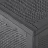 Patio Storage Box 47.6 gal Black PP Rattan