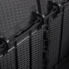 Patio Storage Box 47.6 gal Black PP Rattan