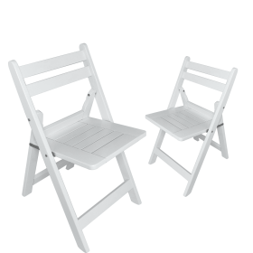 Comfort Leisure Wood Folding Chair(Set of 2),Walnut, 18.1\"x24.8\""x29.5\""" (Color: White)