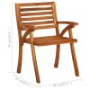 Patio Dining Chairs with Cushions 3 pcs Solid Acacia Wood