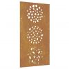 Patio Wall Decoration 41.3"x21.7" Corten Steel Leaf Design