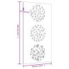 Patio Wall Decoration 41.3"x21.7" Corten Steel Leaf Design