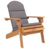 Adirondack Patio Chair with Cushions Solid Wood Acacia