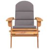 Adirondack Patio Chair with Cushions Solid Wood Acacia