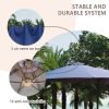 15 ft. Market No Weights Patio Umbrella 2-Side