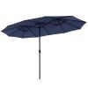 15 ft. Market No Weights Patio Umbrella 2-Side