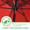 9 ft. Aluminum Market Crank and Tilt Patio Umbrella