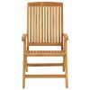 Reclining Patio Chairs with Cushions 6 pcs Solid Wood Teak