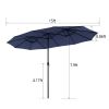 15 ft. Market No Weights Patio Umbrella 2-Side