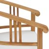 Patio Chairs with Cushions 2 pcs Solid Teak Wood